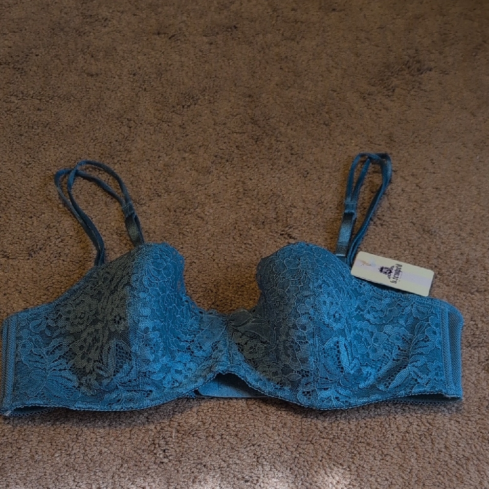 NWT B. Tempt'd Lace Balconette Underwire Bra Blue 38C